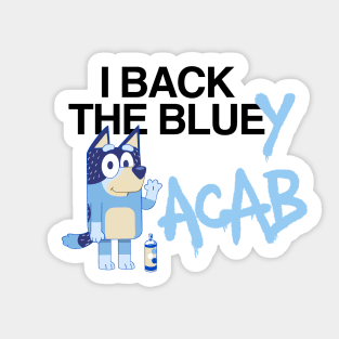 I Back The Bluey (Black Letters) Sticker